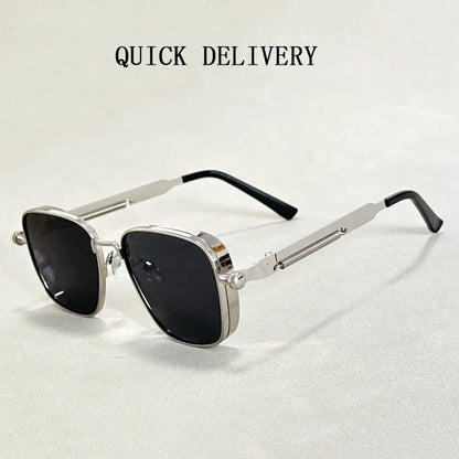 Steampunk Sunglasses For Men Vintage Square Sunglasses Women 2024 Punk Fashion Glasses Dropshipping Gafas De Sol Hombre Okulary