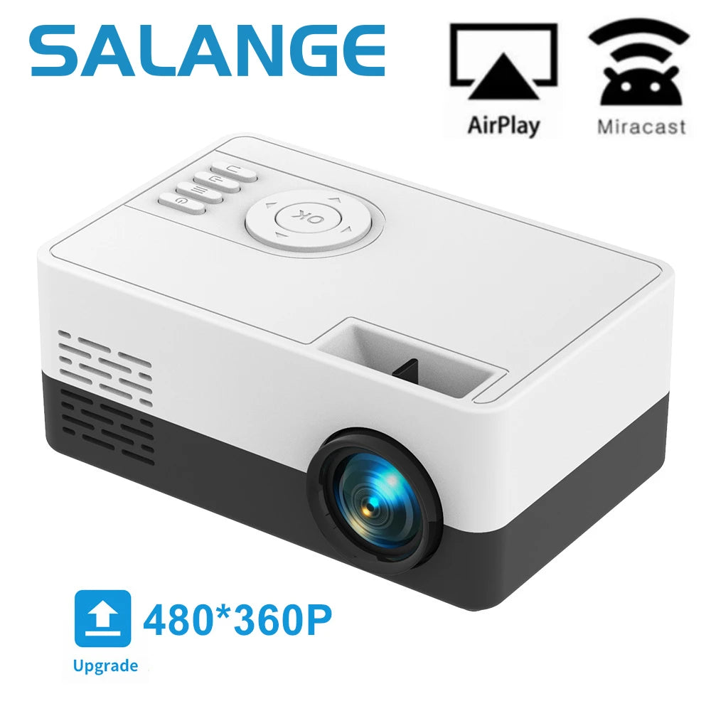 Salange J15 Pro Led Mini Projector for Home Theater 480x360 Pixels 1080P Supported  HDMI-Compatible USB Audio Video Mini Beamer